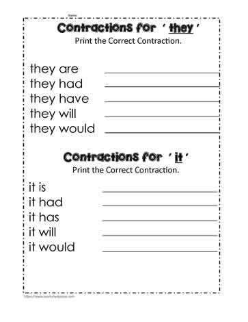 They and It Contractions Google Apps