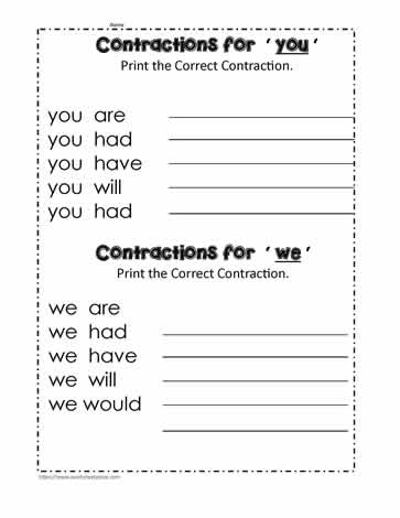 You We Contractions for Google Apps