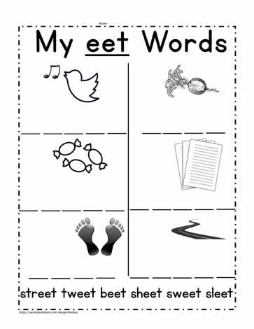 eet Words Worksheet
