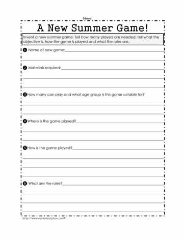 Invent a Summer Game