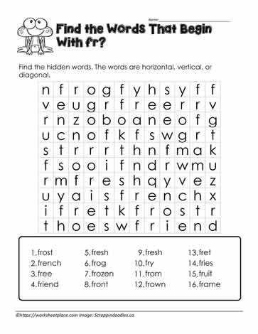 Wordsearch for fr