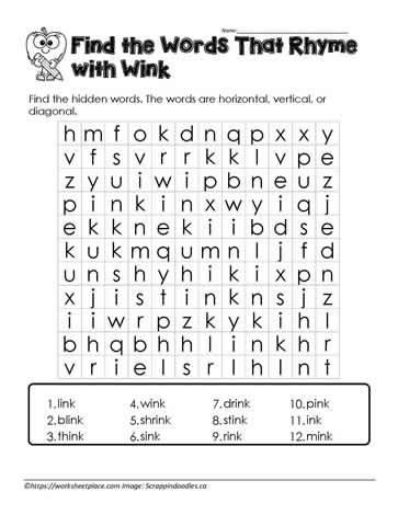 ink Word Search