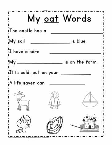 Sentences For oat Words