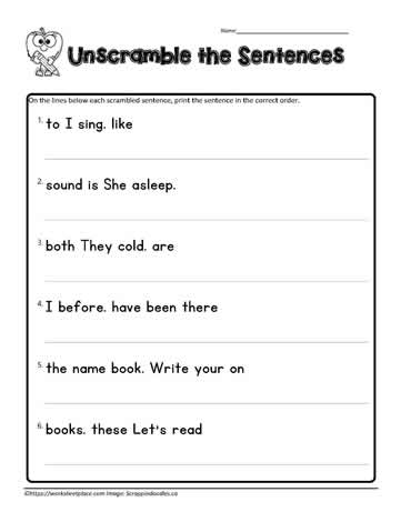 Scrambled Sentences Google Quiz gr 2