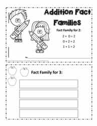 Adding Fact Family Booklet