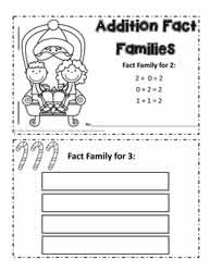 Adding Fact Family Booklet