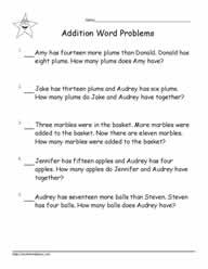 Addition Word Problems to 20-9