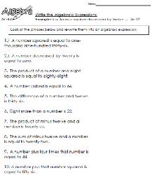 Algebraic Expressions 6