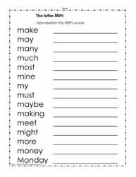 The Letter M Worksheets
