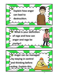 Task Card for Anger 7-9