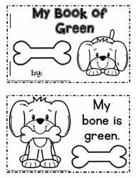 Color Word Booklet Green