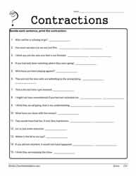 Contractions Worksheet 13