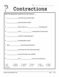 Contractions Worksheet 12