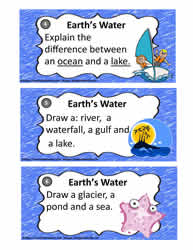 Earth Processes Task Cards