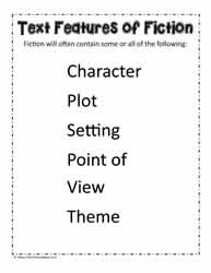 Text Features of Fiction