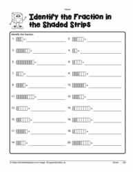 Identify Fraction Worksheets