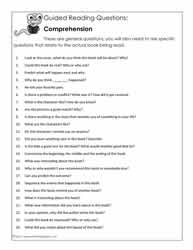 Guided Reading Comprehension Questions