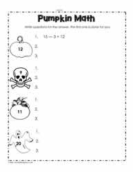 Halloween Math Worksheet