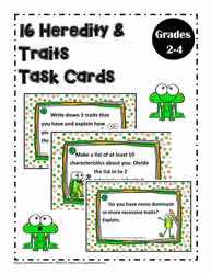 16 Task Cards for Heredity and Traits
