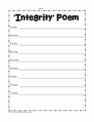 Integrity Acrostic Poem