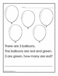 Word Problem to 5