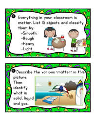 Properties of Matter Task Cards 5 and 6
