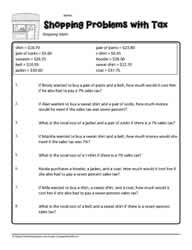 money word problems worksheets