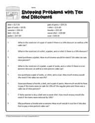 Word Problems with Tax and Discount