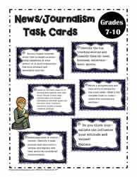 News and Journalism Task Cards