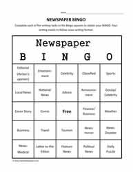 Newspaper Bingo