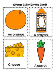 Orange Sorting Cards