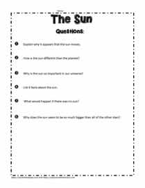 Our Sun Questions