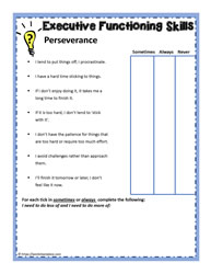 Perseverance Teaching Activity