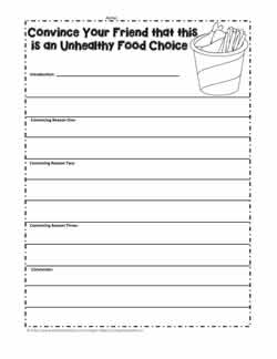 Persuasive Writing for Healthy Eating