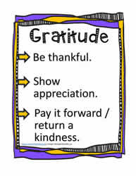Poster and Definition for Gratitude