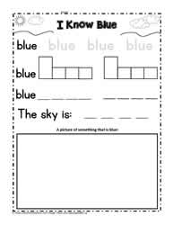 Print the Color Word Blue