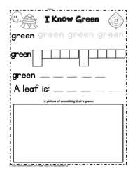 Print the Color Word Green