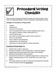 Procedural-Writing-Checklist