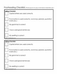Revise and Edit Checklist