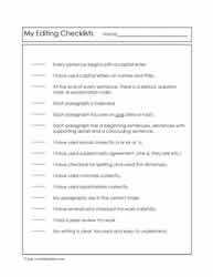 Self Editing Checklist