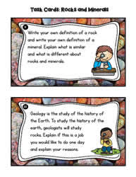 Rocks and Minerals Task Cards 9-10