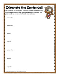 Complete the Sentence Activity