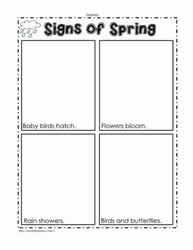 Signs of Spring Worksheet