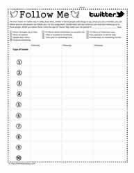 Why Follow on Twitter Worksheet