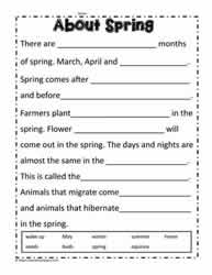 Spring Worksheets