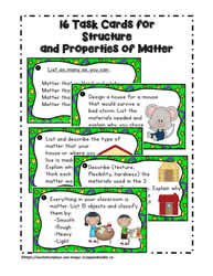 A Set of Task Cards for Properties of Matter