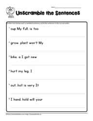 Scrambled Sentences Google Quiz gr 3