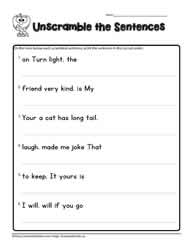 Scrambled Sentences Google Quiz gr 3