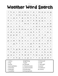 Weather Wordsearch 3