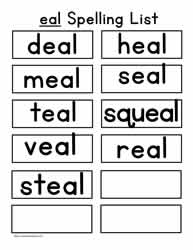 eal Spelling List
